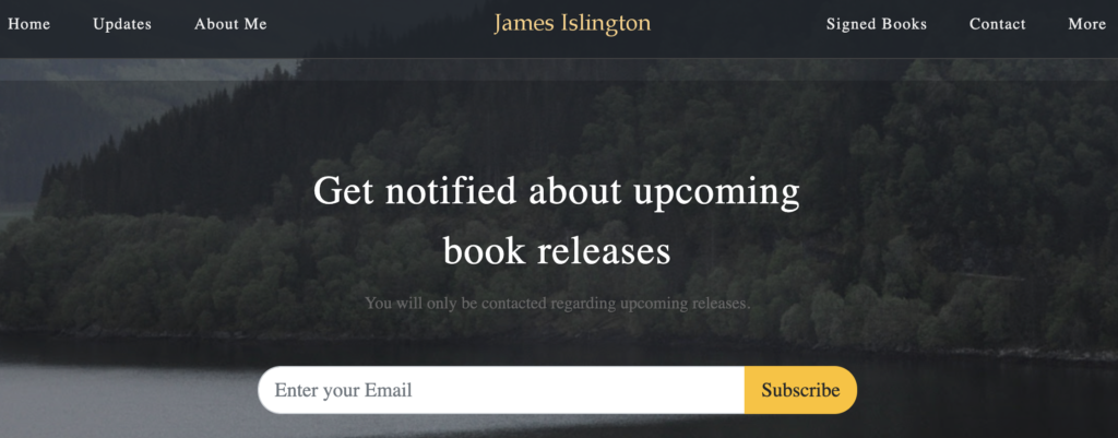 email newsletter authors example